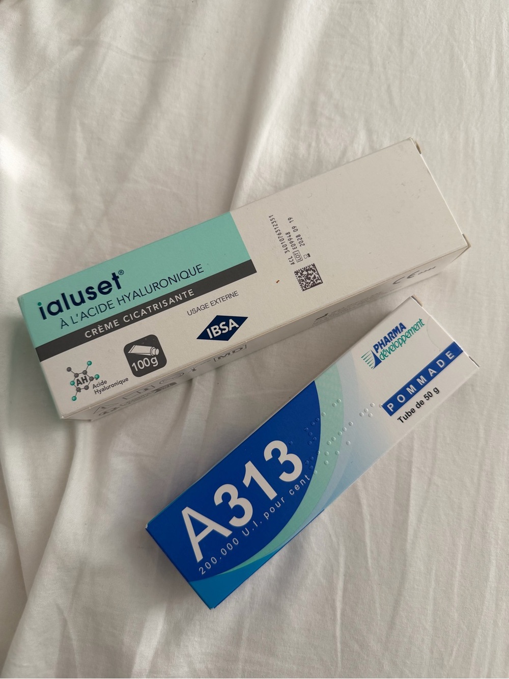 A313 Vitamin A Pommade 50g + Ialuset Hyaluronic Acid Cream 100g New Sealed